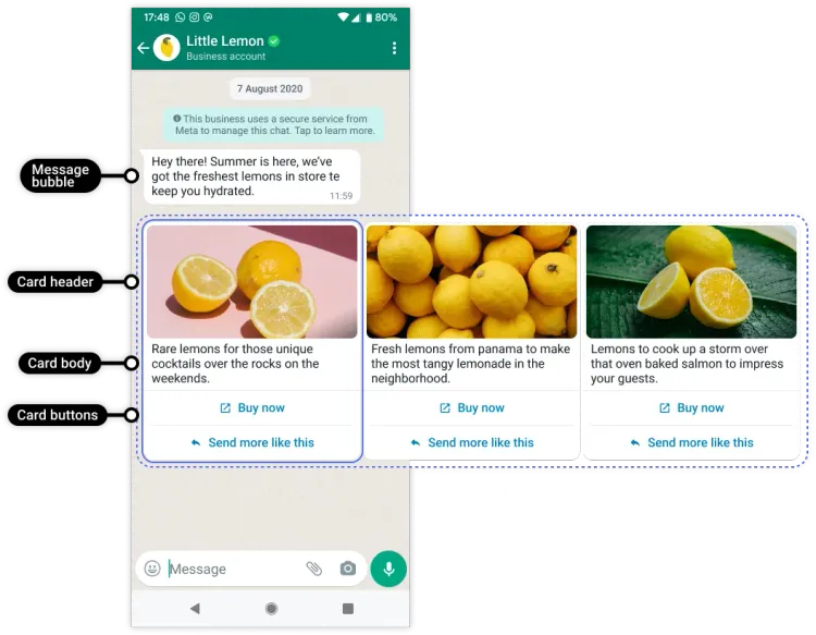 Maximizing Business Communication with WhatsApp API Carousel Messages